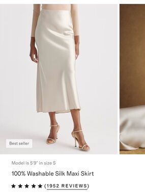 Quince Washable Silk Maxi Skirt